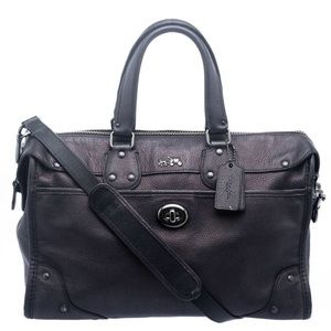 Coach Bronze Rhyder 32 Metallic Leather Satchel